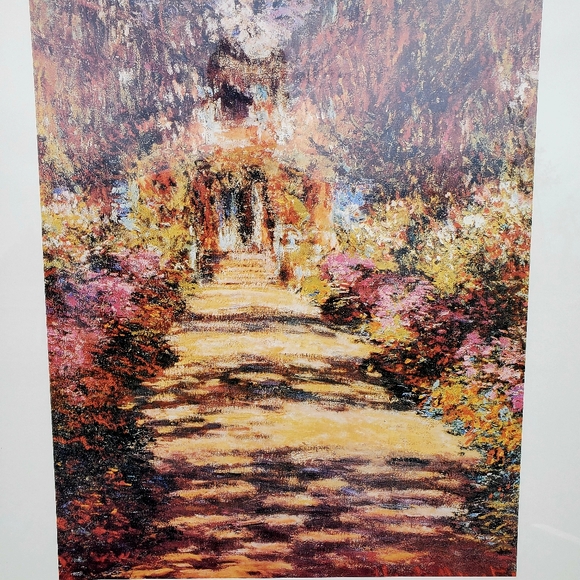 Claude Monet Le Jardin Garden Flower Wall Art/Print Framed Poster 22x28" - Picture 2 of 8